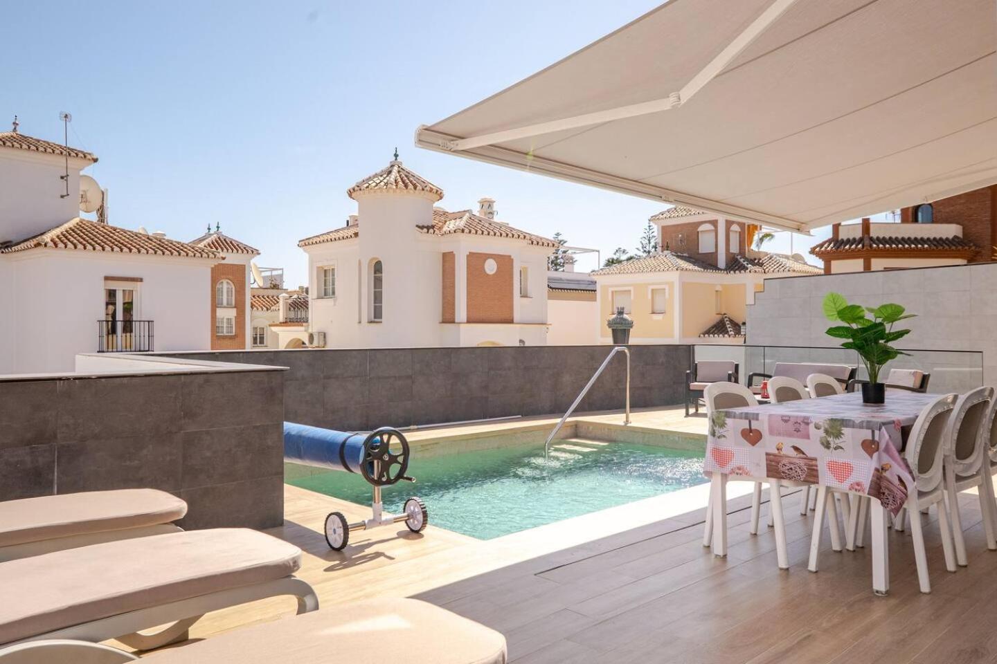 Villa Antonia Mar - Private & Heated Pool - Punta Lara Nerja Ngoại thất bức ảnh