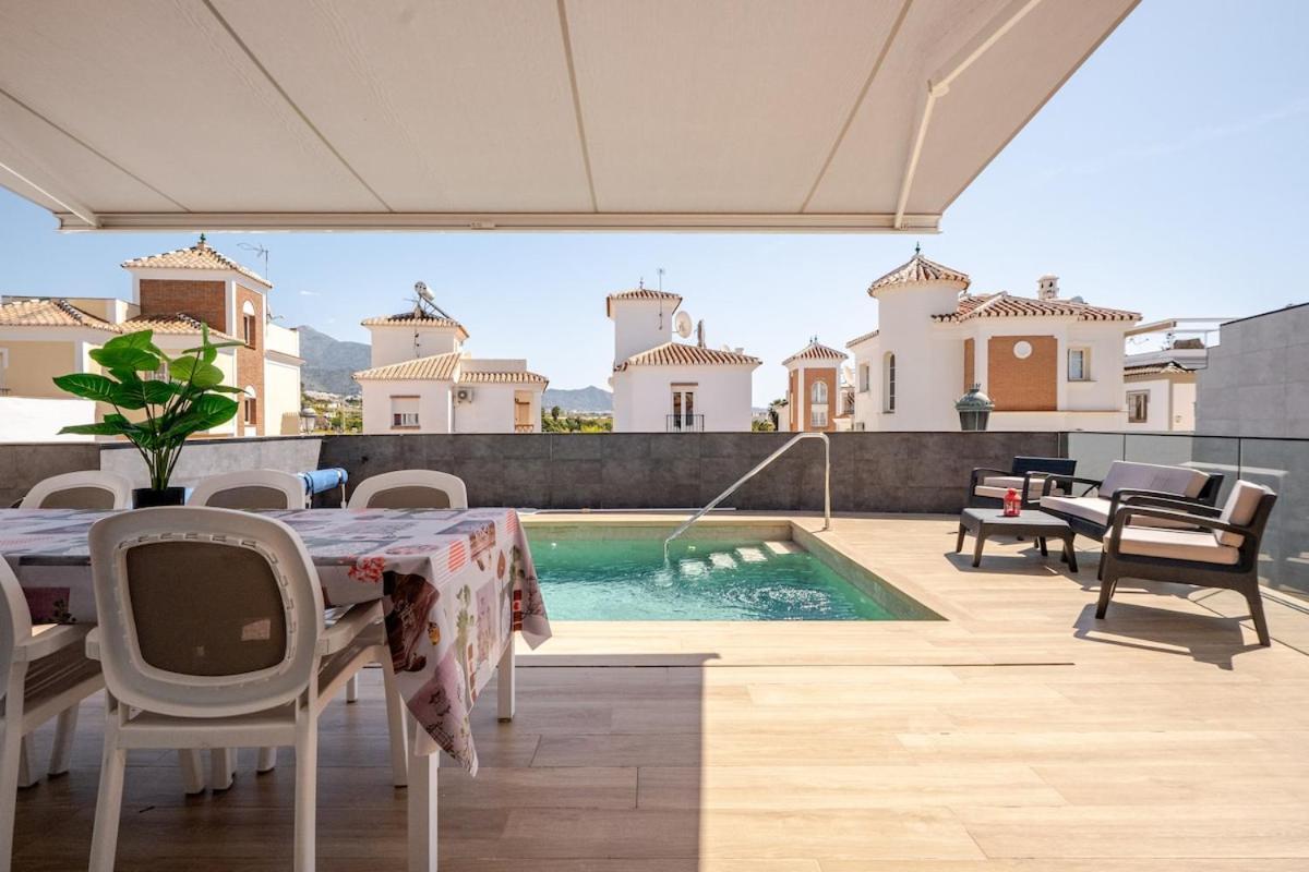 Villa Antonia Mar - Private & Heated Pool - Punta Lara Nerja Ngoại thất bức ảnh